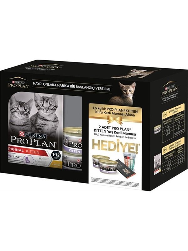 Pro Plan Yavru Kedi Başlangıç Seti (Mama, Konserve, Ölçü Kabı, Bakım Rehberi)