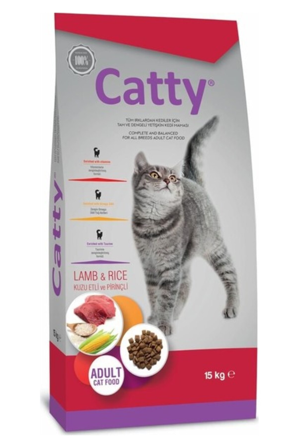 Catty Kuzulu ve Pirinçli Kedi Maması 15 kg