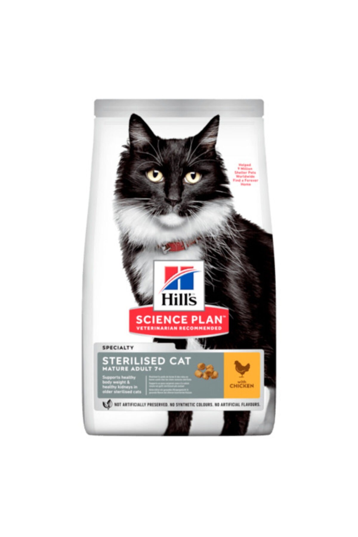 Hills +7 Kısırlaştırılmış Tavuklu Kedi Maması 1,5 kg