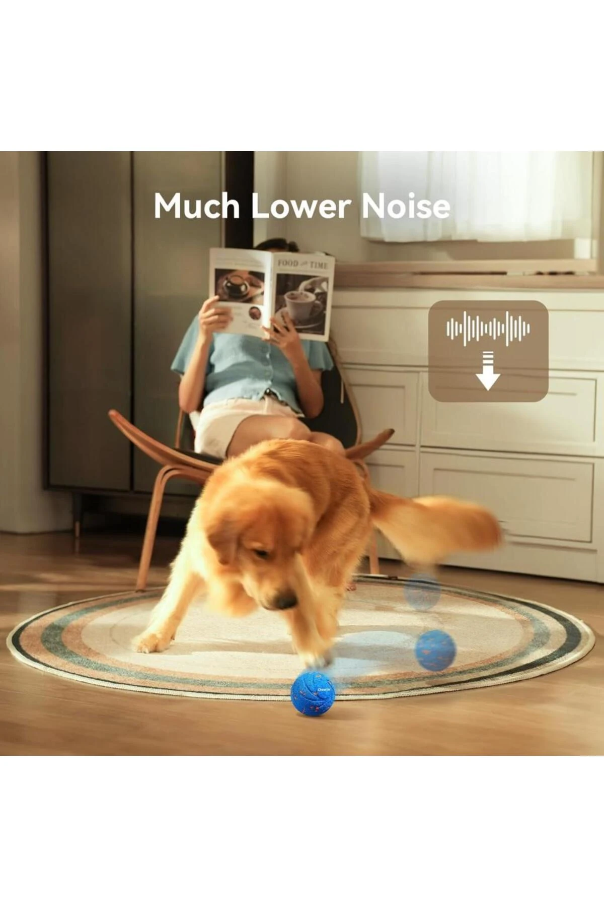 Cheerble Akıllı İnteraktif Köpek Oyuncağı, Mavi 7 x 7 x 7cm