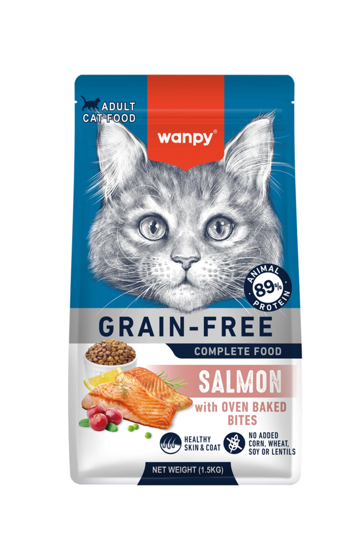 Wanpy Tahılsız Somonlu Yetişkin Kedi Maması 1,5 kg
