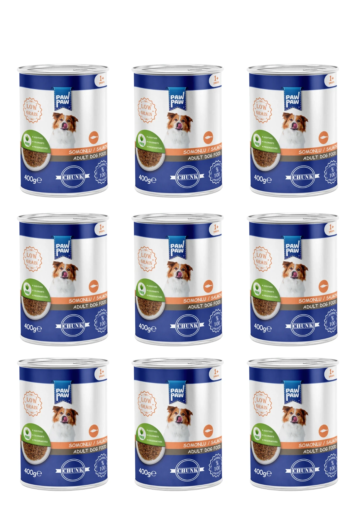 Paw Paw Somonlu Yetişkin Köpek Konservesi 400 gr X 12 Adet