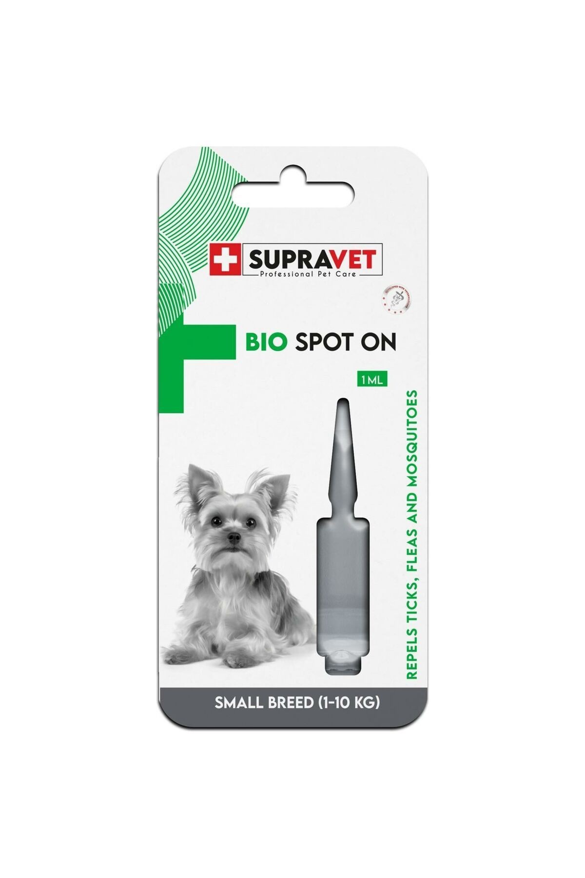 Supravet Küçük Irk Köpek Deri Ve Tüy Bakım Yağı Bit Pire Kene Damlası 1-10Kg 2 Adet x 1ml