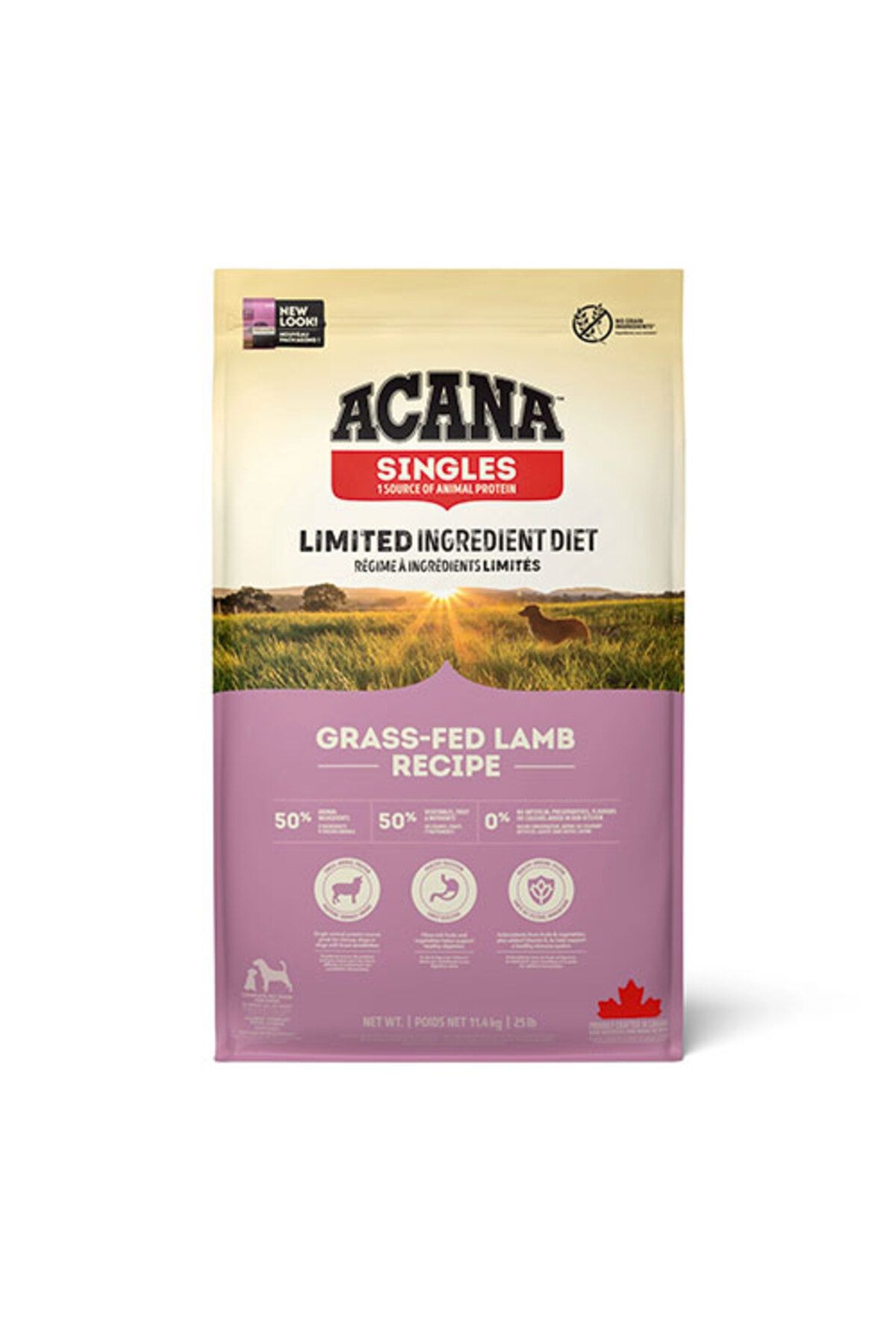Acana Singles Grass Kuzulu Elmalı Tahılsız Köpek Maması Tüm Irk Ve Yaşam Evreleri 11,4 Kg