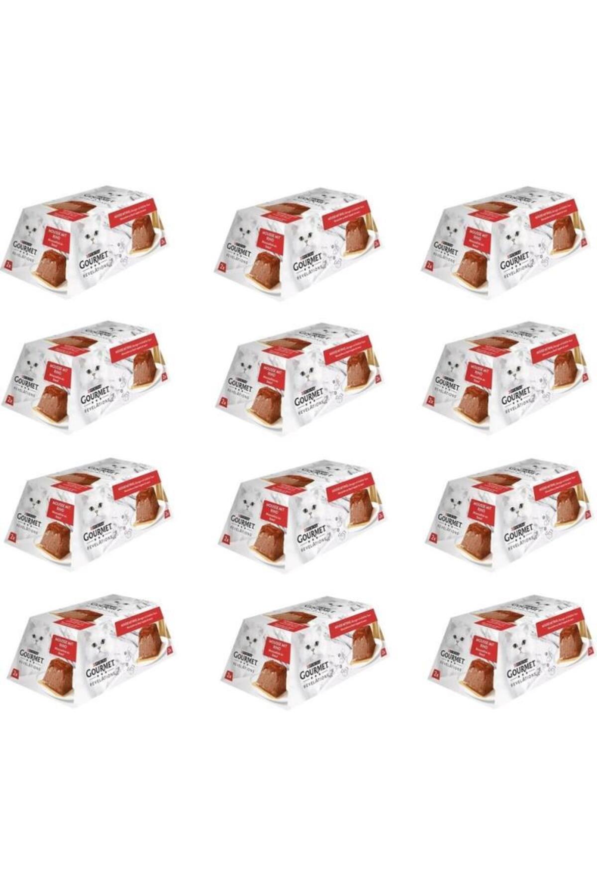 Gourmet Revelations Sığır Etli Kedi Yaş Maması 2 x 57 Gr* 12 Adet