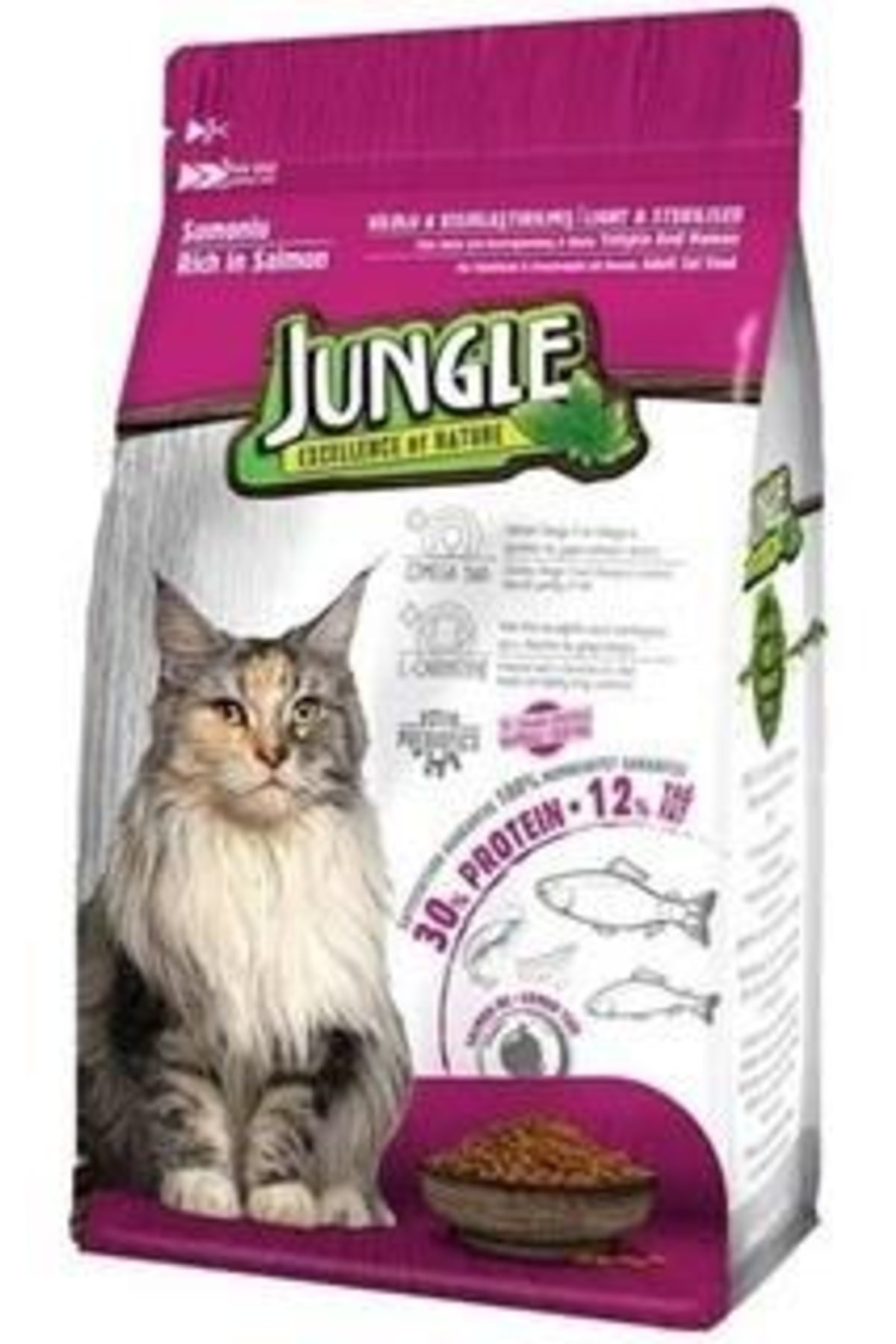 Jungle Somonlu Kısırlaştırılmış Kedi Maması 1,5kg