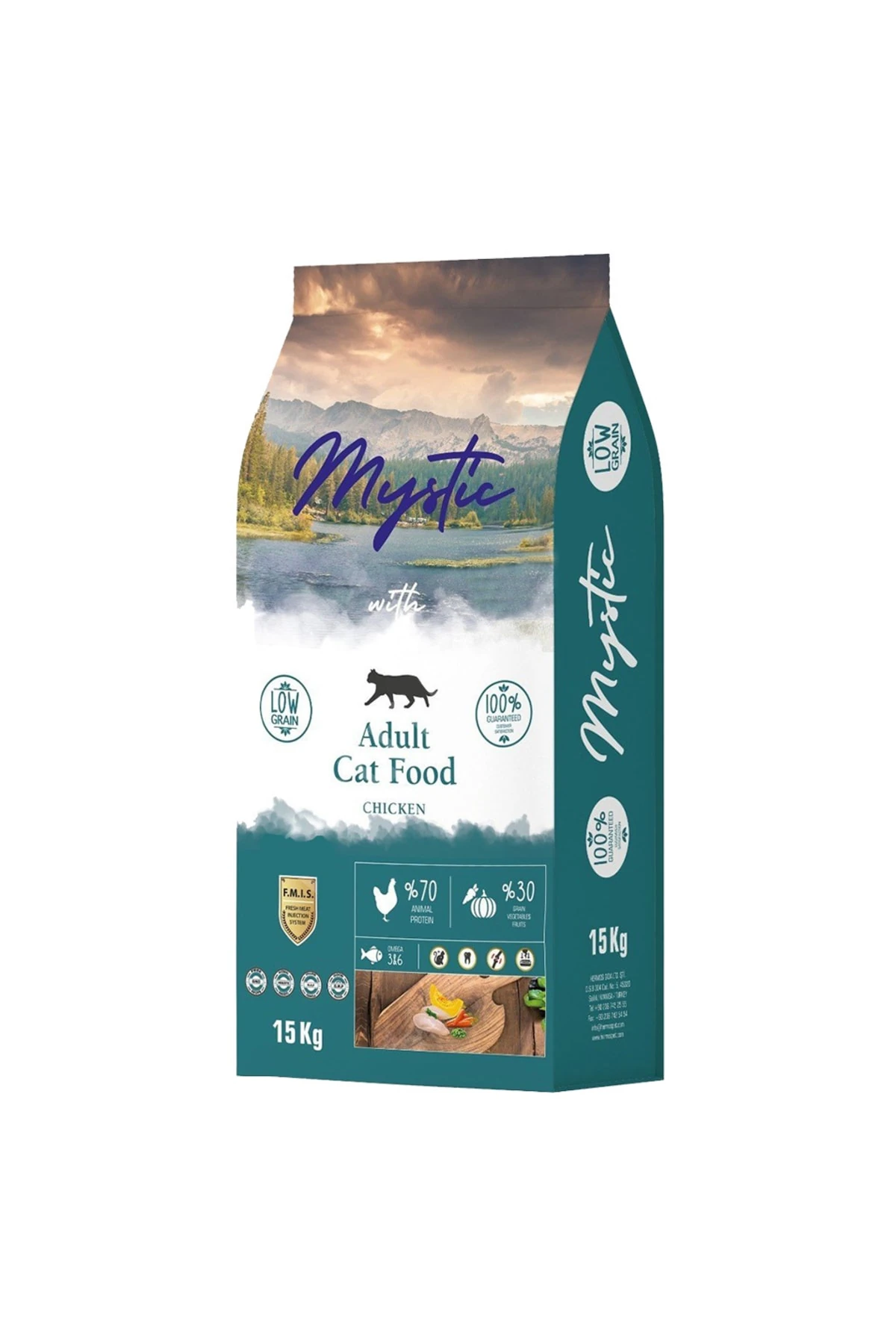Mystic Tavuklu Az Tahıllı Yetişkin Kedi Maması 15 Kg