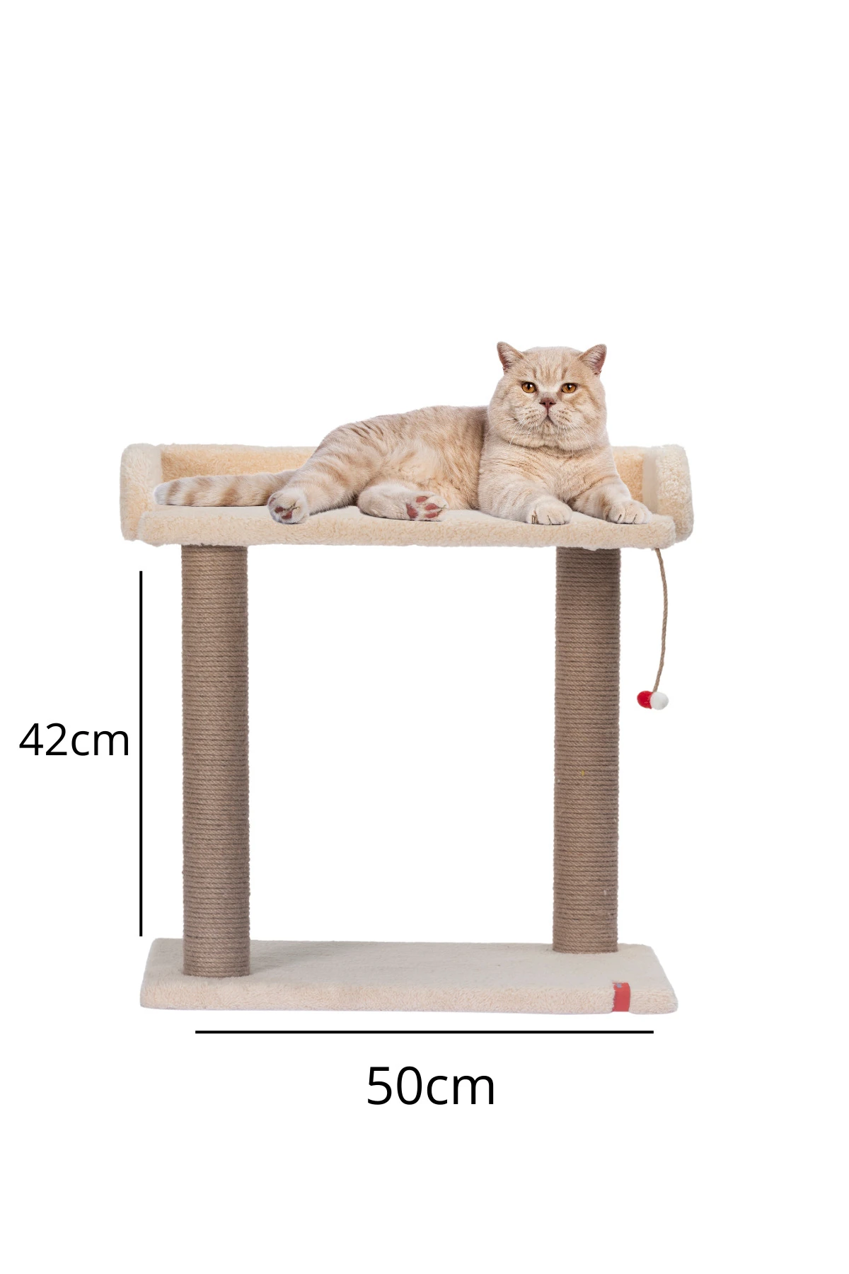 Petpal Platform Oturaklı Kedi Tırmalaması Şampanya Geniş Yataklı