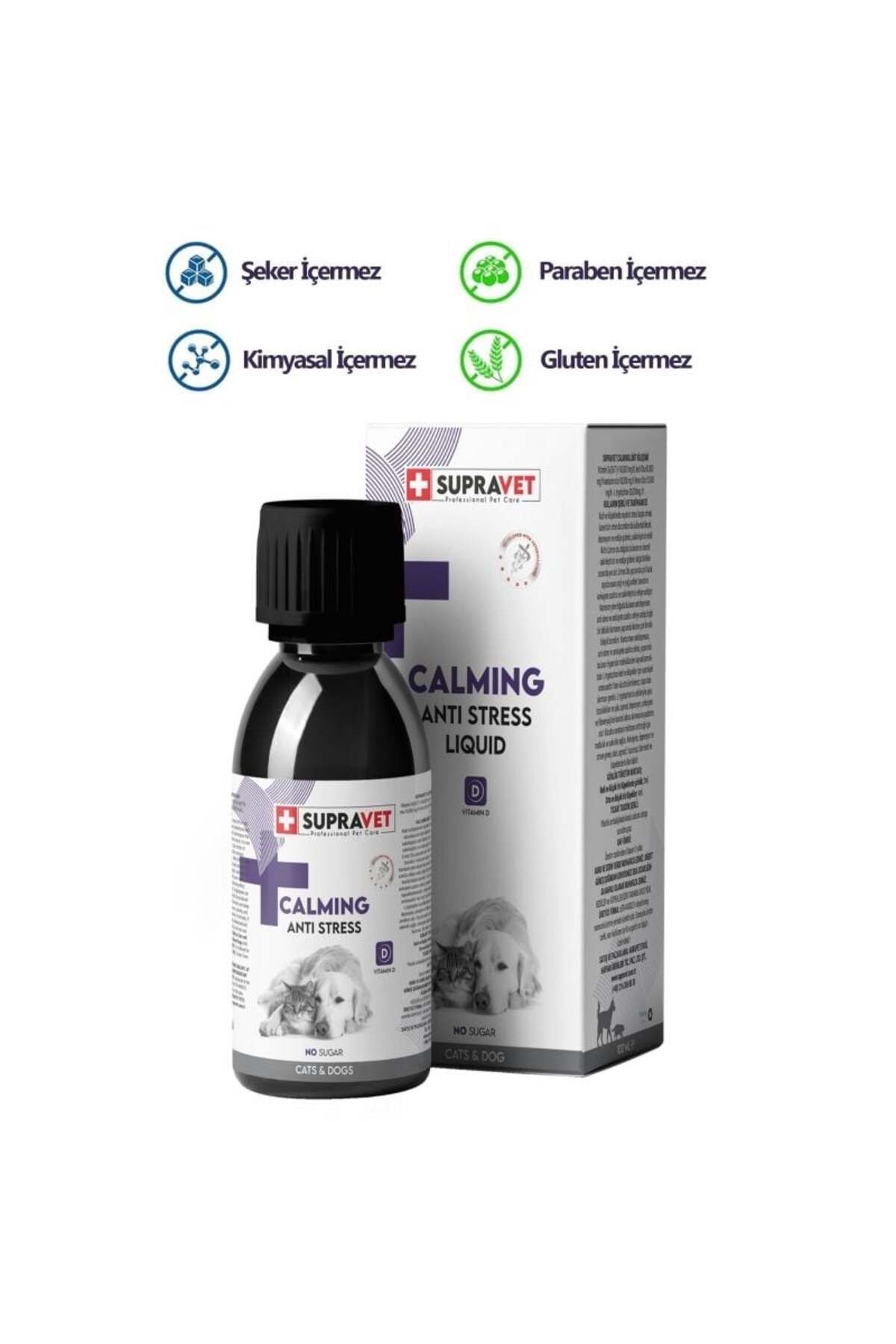 Supravet Calming Anti Stress Kedi Köpek Sıvı Sakinleştirici Damla 100 Ml
