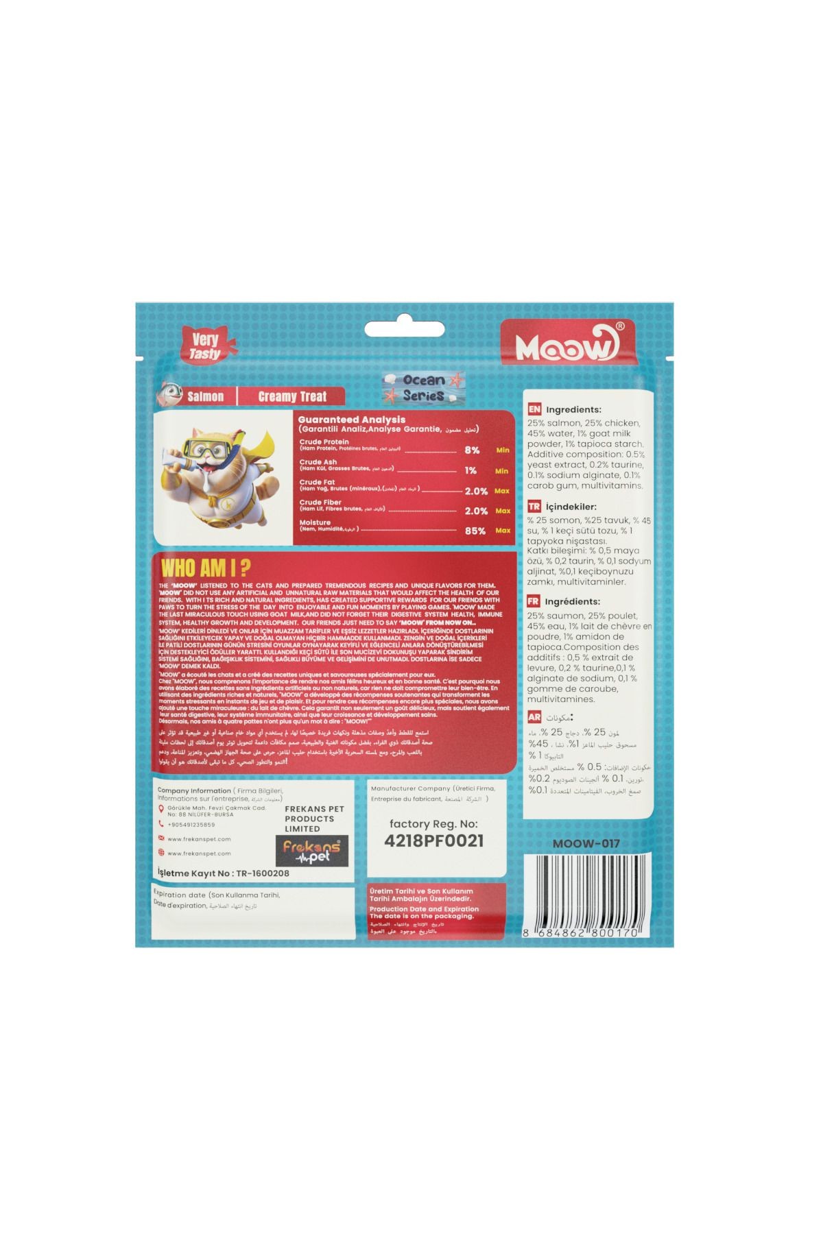 Moow Somonlu Keçi Sütlü Kedi Krema Ödülü 30x12g
