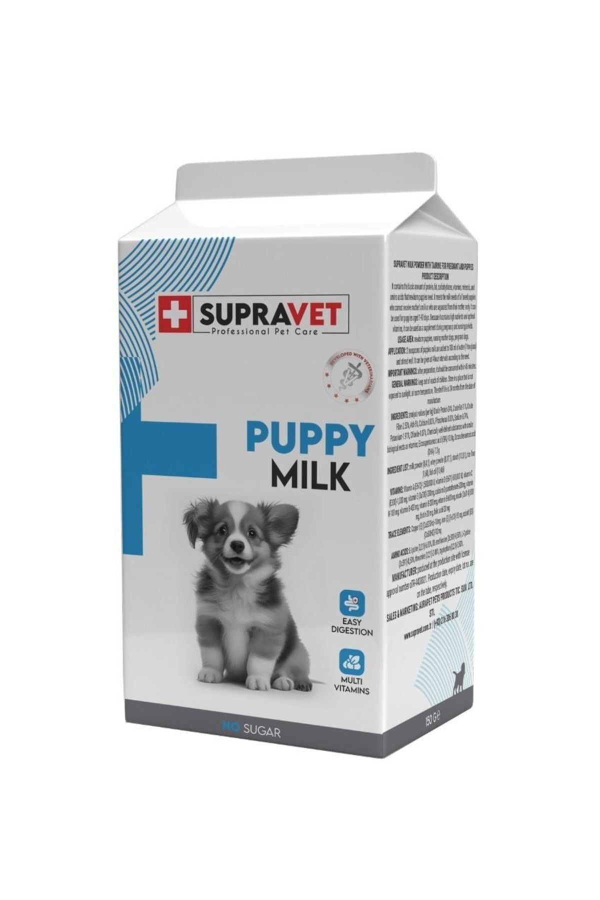 Supravet Hamile Ve Yavru Köpekler İçin Taurinli Köpek Süt Tozu 150 Gr