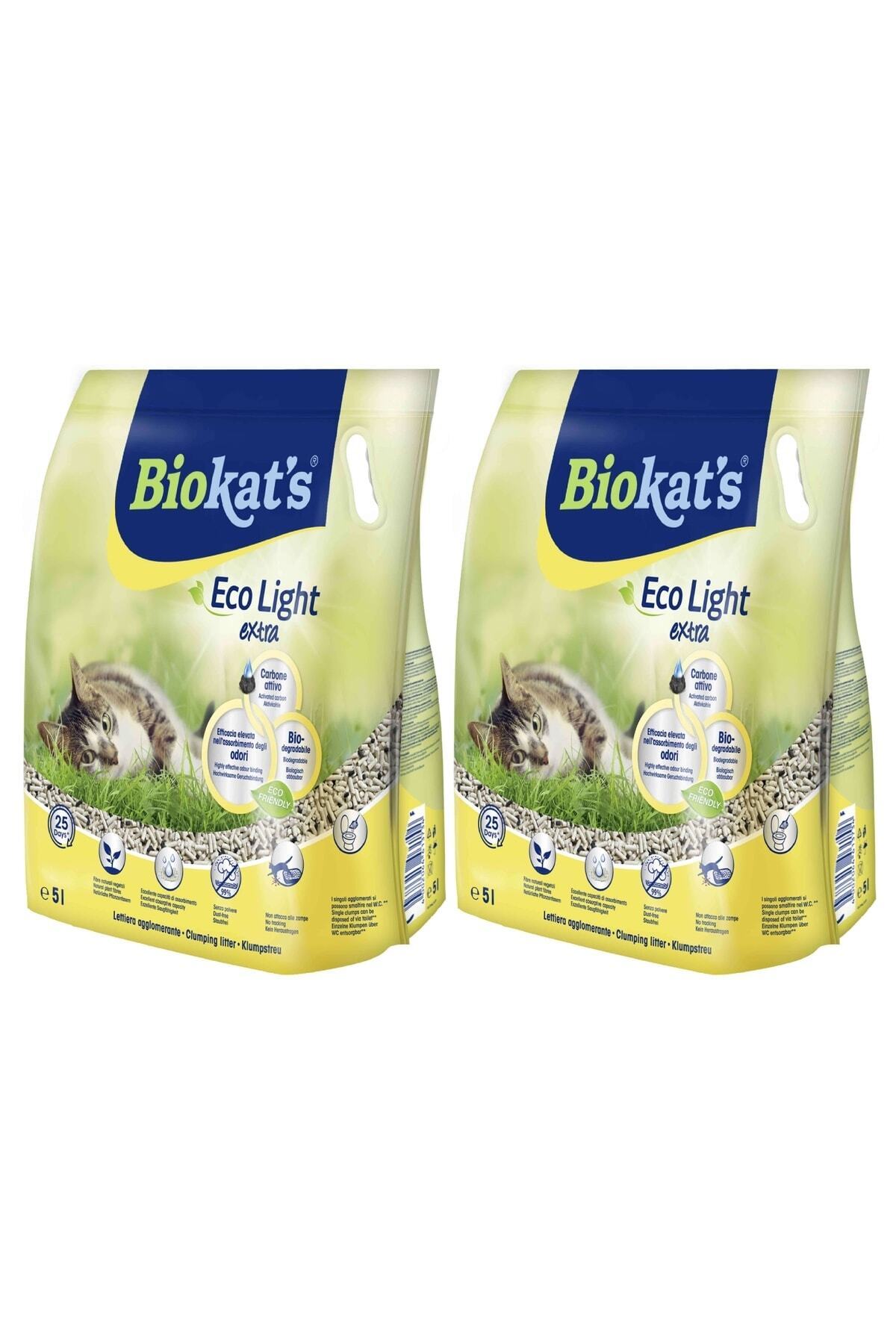 Biokat's Pelet Kedi Kumu Eco Light Extra 5 Litre 2'li