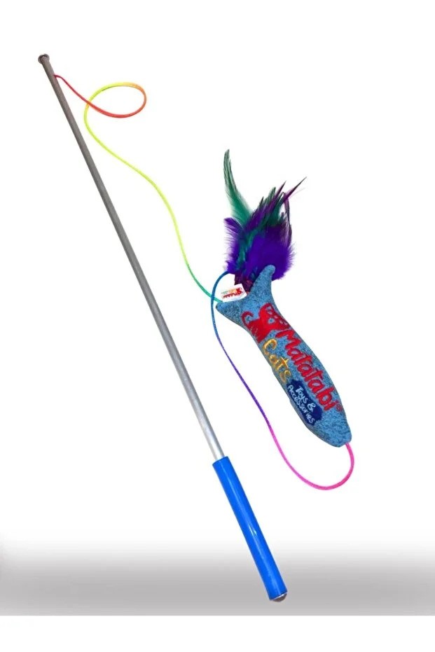 Matatabi Cats Jr.fish Sesli, Tüylü Peluş Kedi Oltası 50 Cm Kedi Oyuncağı Al.Sap