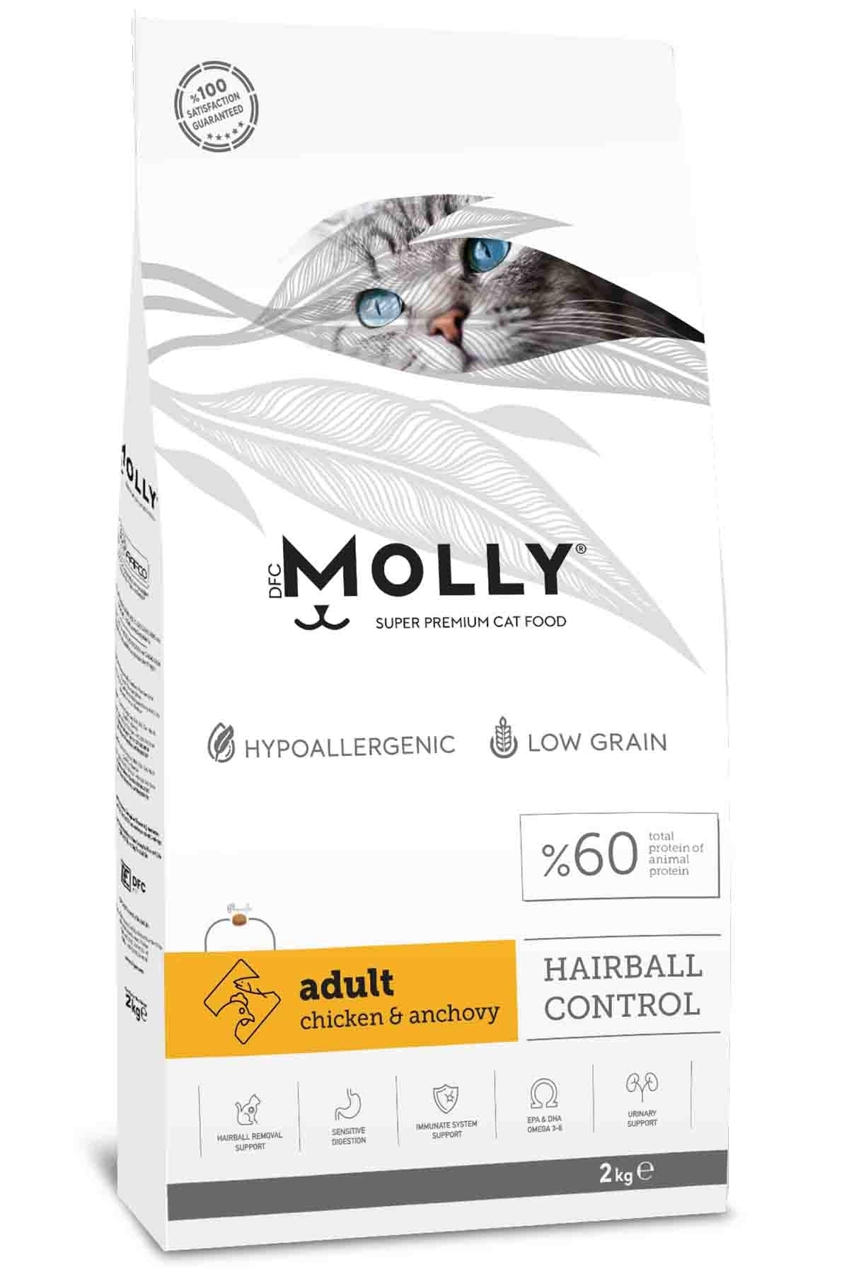 Molly Tavuklu ve Hamsili Yetişkin Kedi Maması 15kg