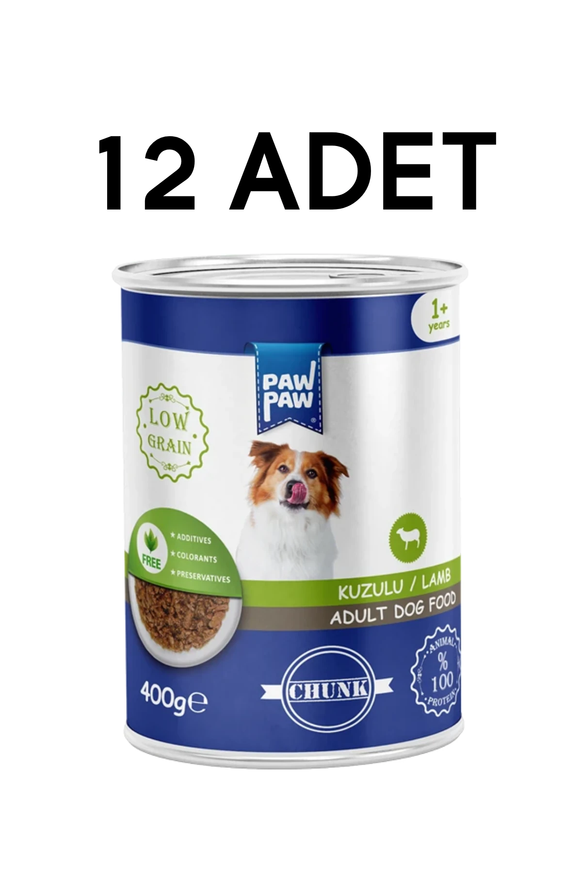 Paw Paw Kuzulu Yetişkin Köpek Konservesi 400 gr X 12 Adet