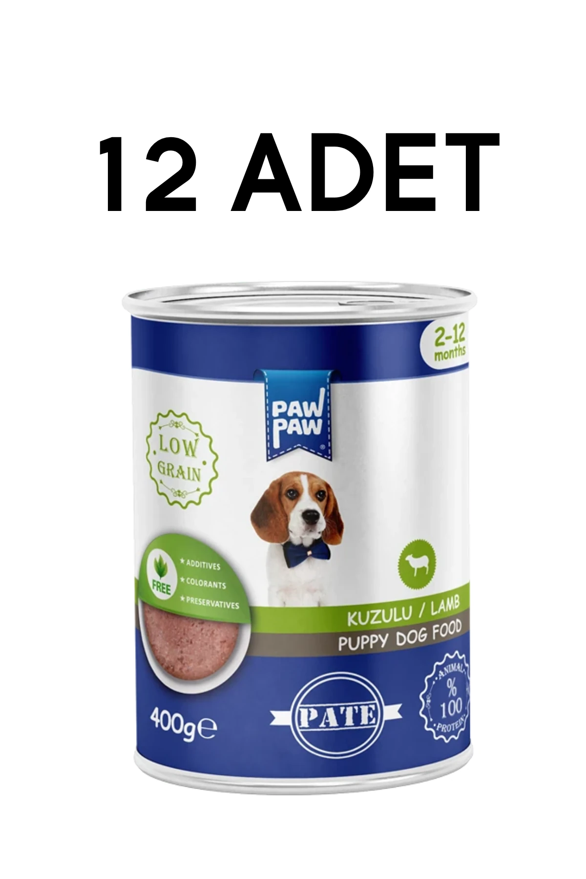 Paw Paw Kuzu Etli Yavru Köpek Konservesi 400 gr X 12 Adet