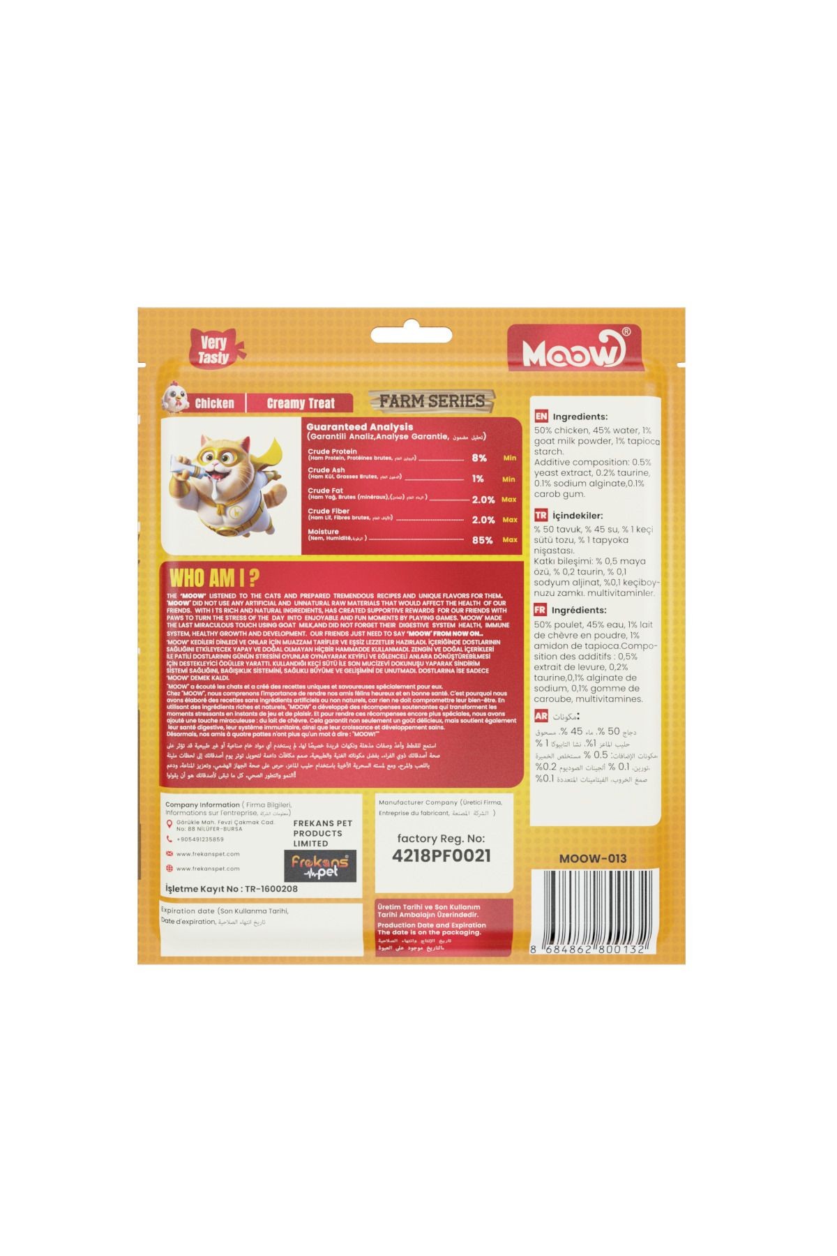 Moow Tavuklu Keçi Sütlü Kedi Krema Ödülü 30x12g