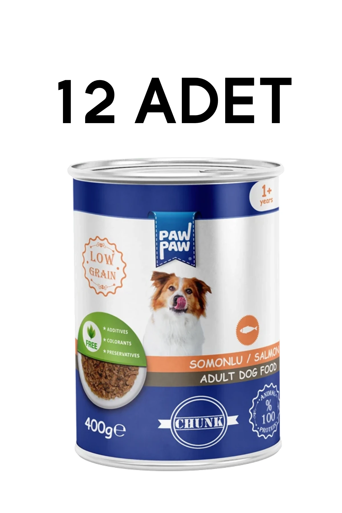 Paw Paw Somonlu Yetişkin Köpek Konservesi 400 gr X 12 Adet