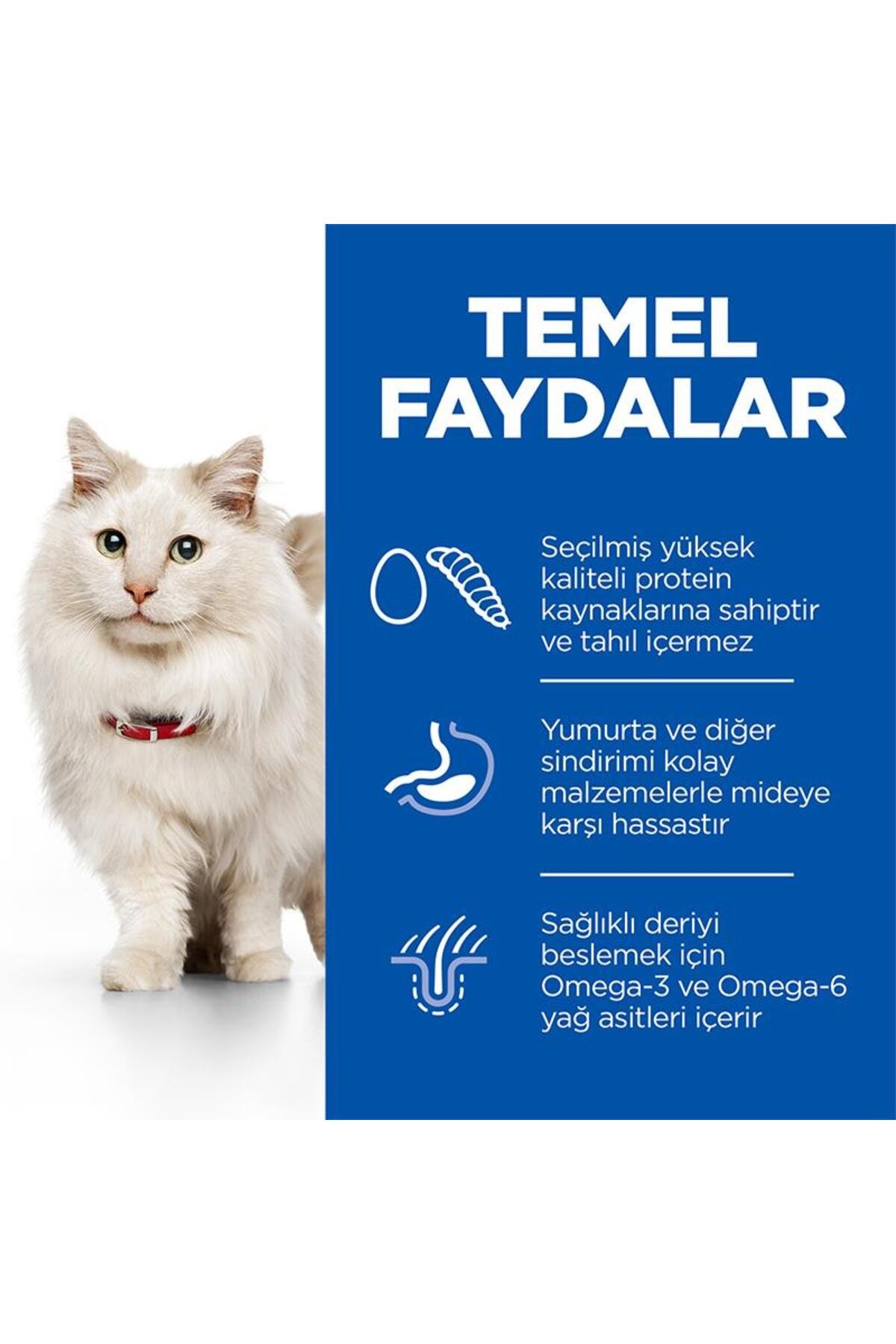Hills Hypoallergenic Yumurta ve Larva Proteinli Yetişkin Kedi Maması 1.5kg