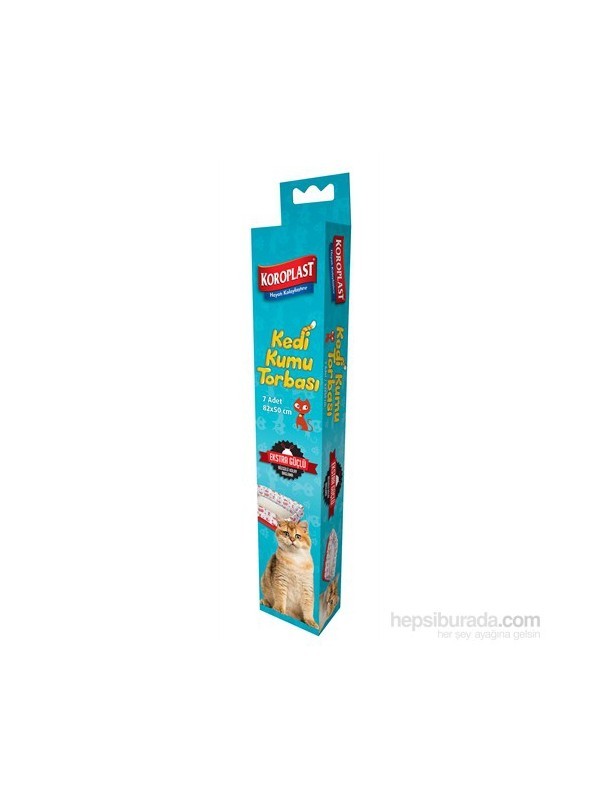 Koroplast Extra Güçlü Kedi Kumu Torbası 82X50 Cm 7 Adet