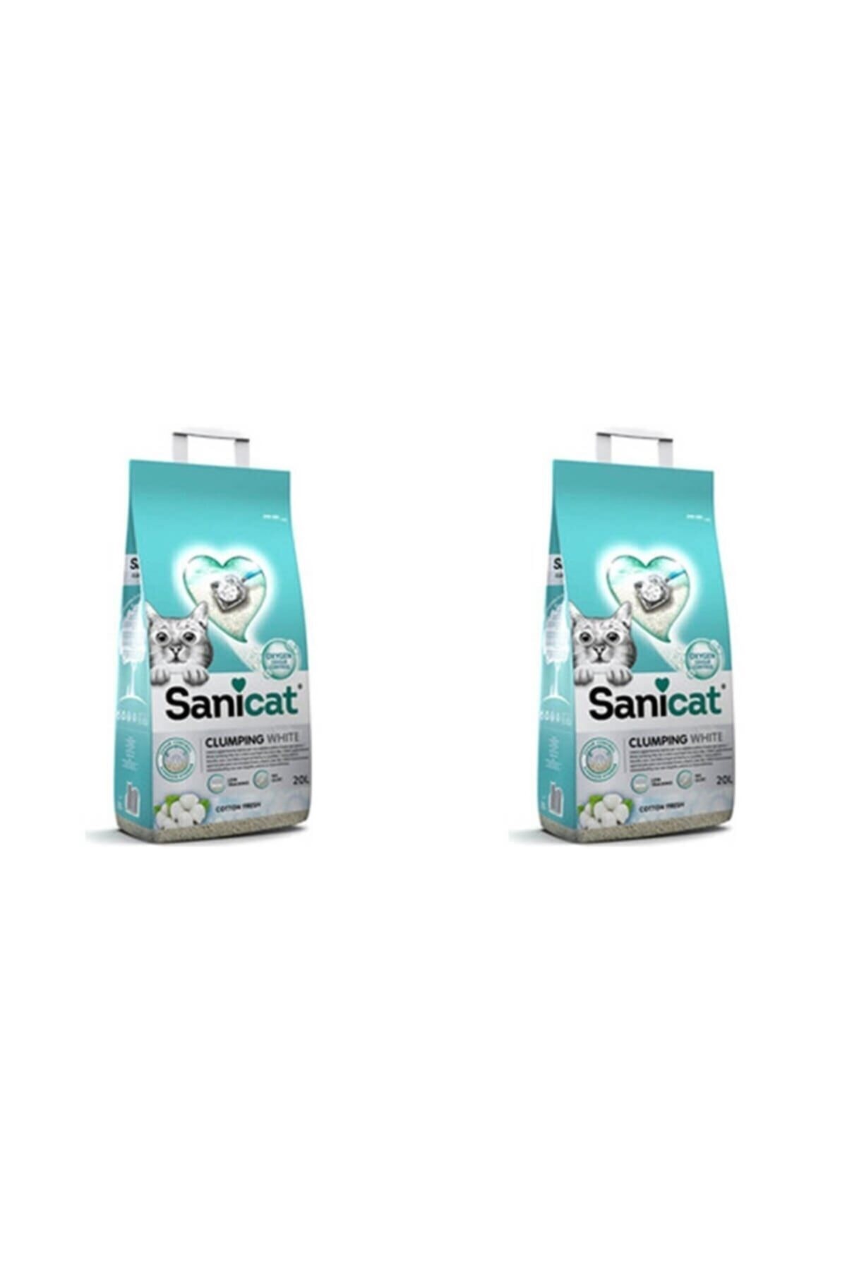 Sanicat Aktive Cotton Fresh Kedi Kumu 10 Lt X 2 Adet