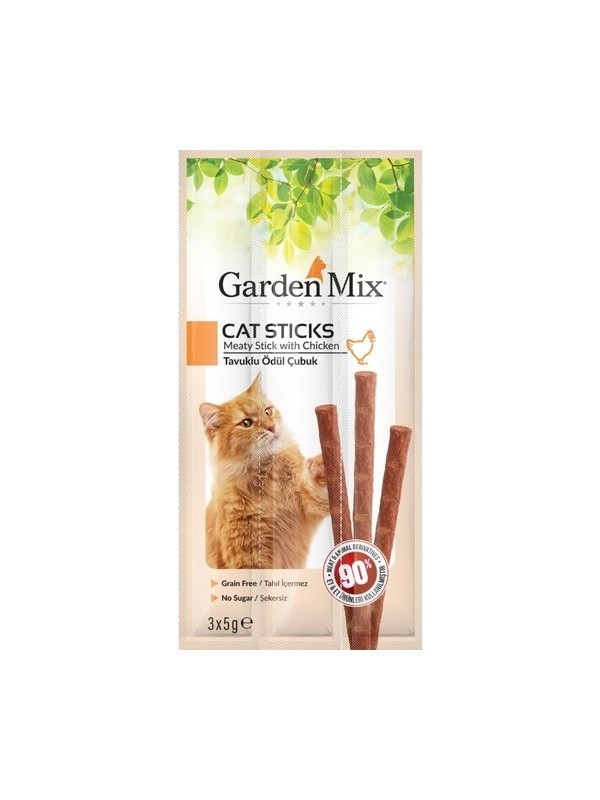 Garden Mix Tavuklu Kedi Stick Ödülü 3 x 5gr