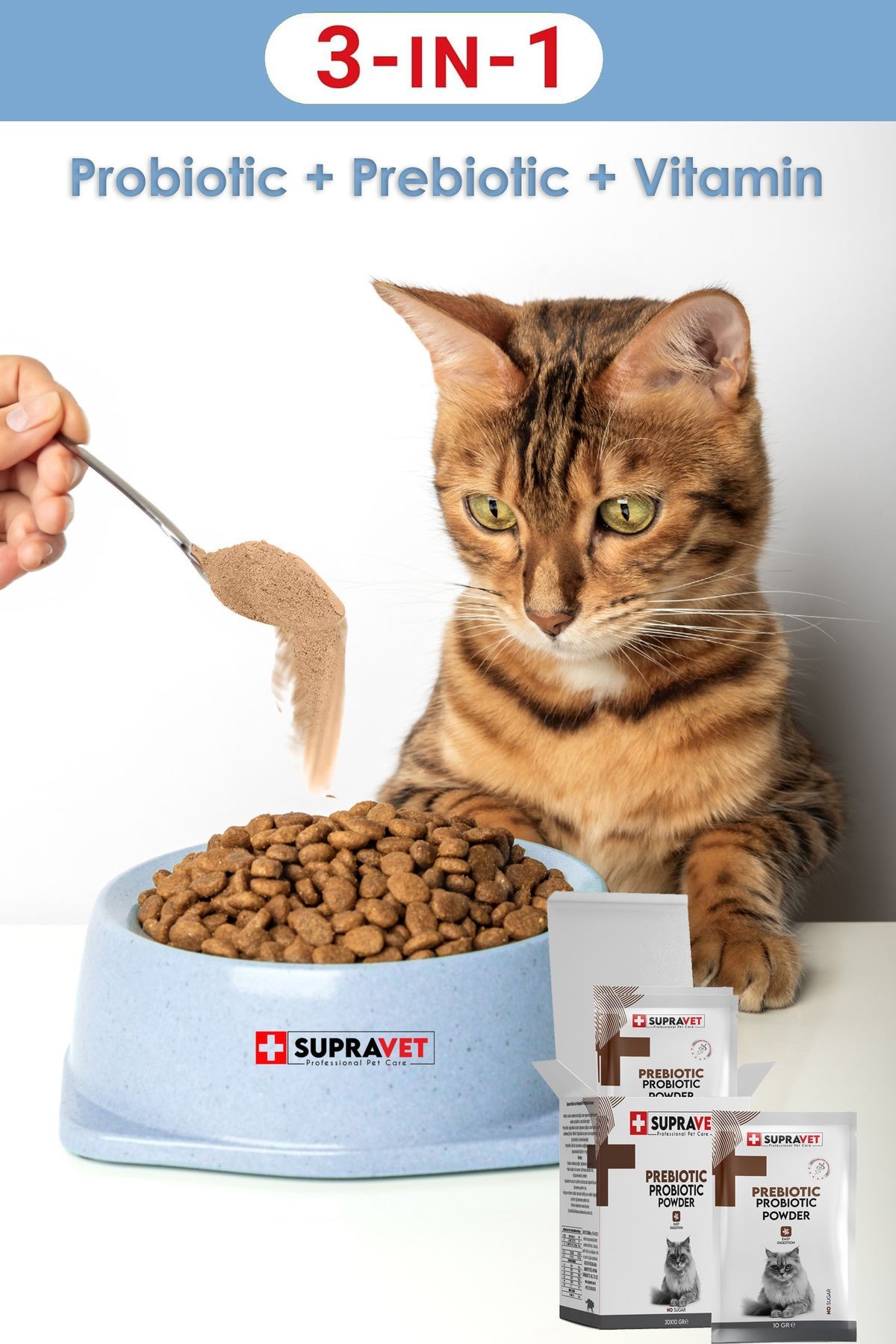 Supravet Toz Probiyotik + Prebiyotik Kedi 1.5 Gr x 30 Adet