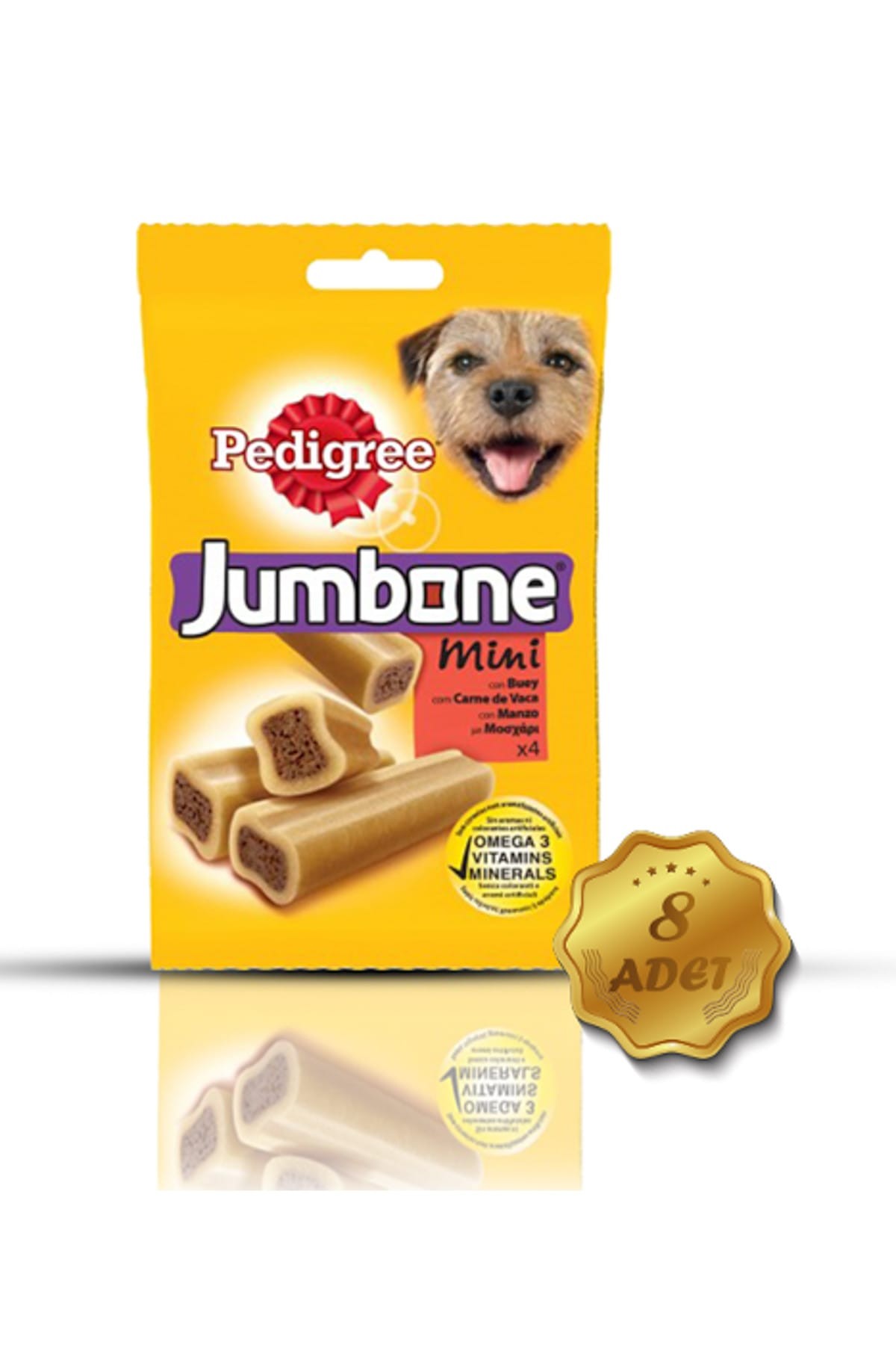 Pedigree Jumbone Mini Biftek Köpek Ödülü 160 gr X 8 Adet