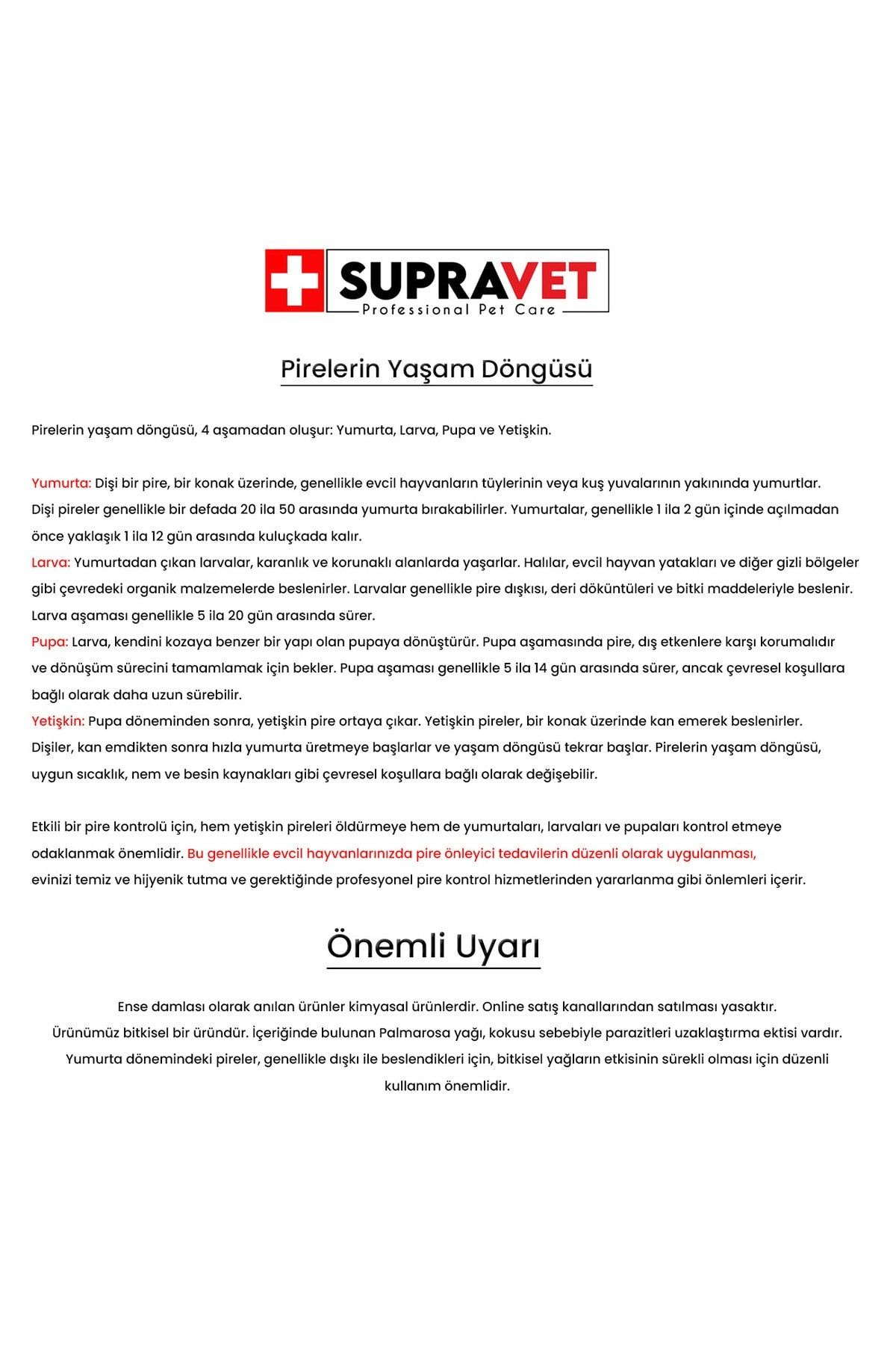 Supravet Kedi Deri Ve Tüy Bakım Yağı Bit Pire Kene Dış Parazit Uzaklaştırıcı 2 Adet x 1 ML