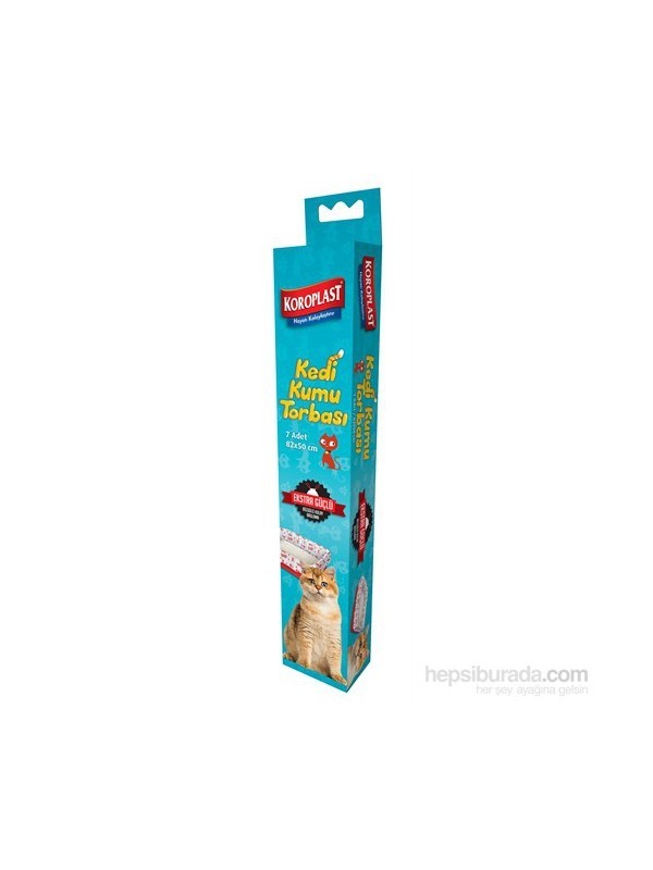 Koroplast Extra Güçlü Kedi Kumu Torbası 82X50 Cm 7 Adet