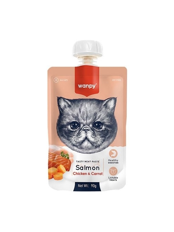 Wanpy Taze Somonlu ve Tavuklu Et Ezmesi Kedi Ödülü 90 Gr
