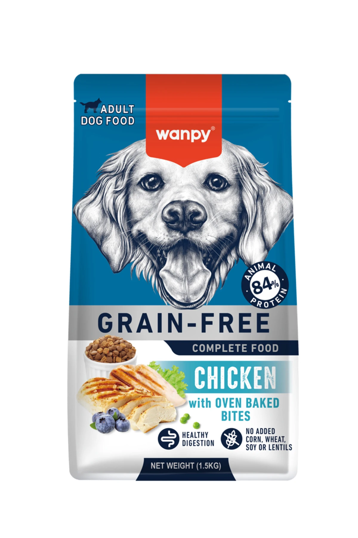 Wanpy Tahılsız Tavuklu Yetişkin Köpek Maması 1,5 kg