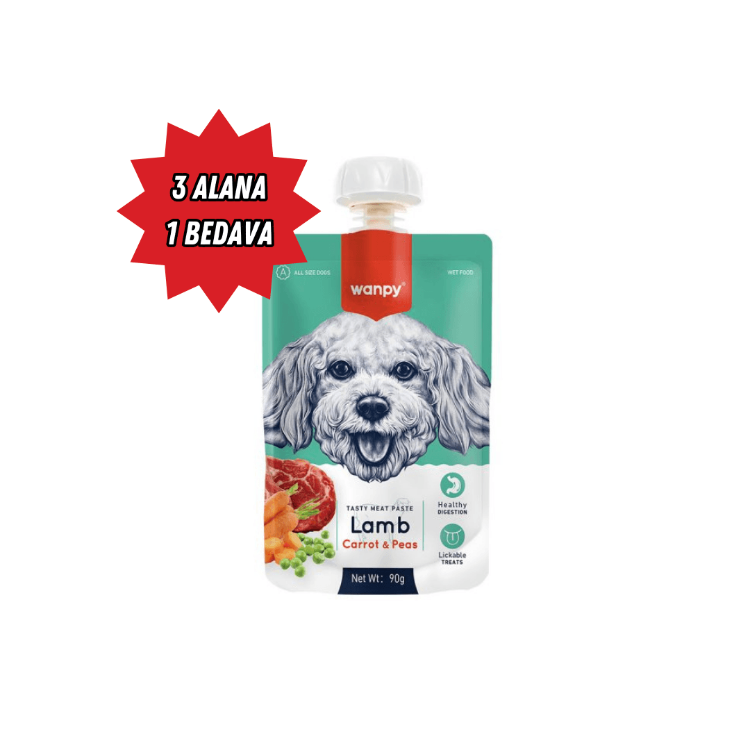 Wanpy Taze Kuzulu & Havuçlu Köpek Et Ezmesi 90 gr