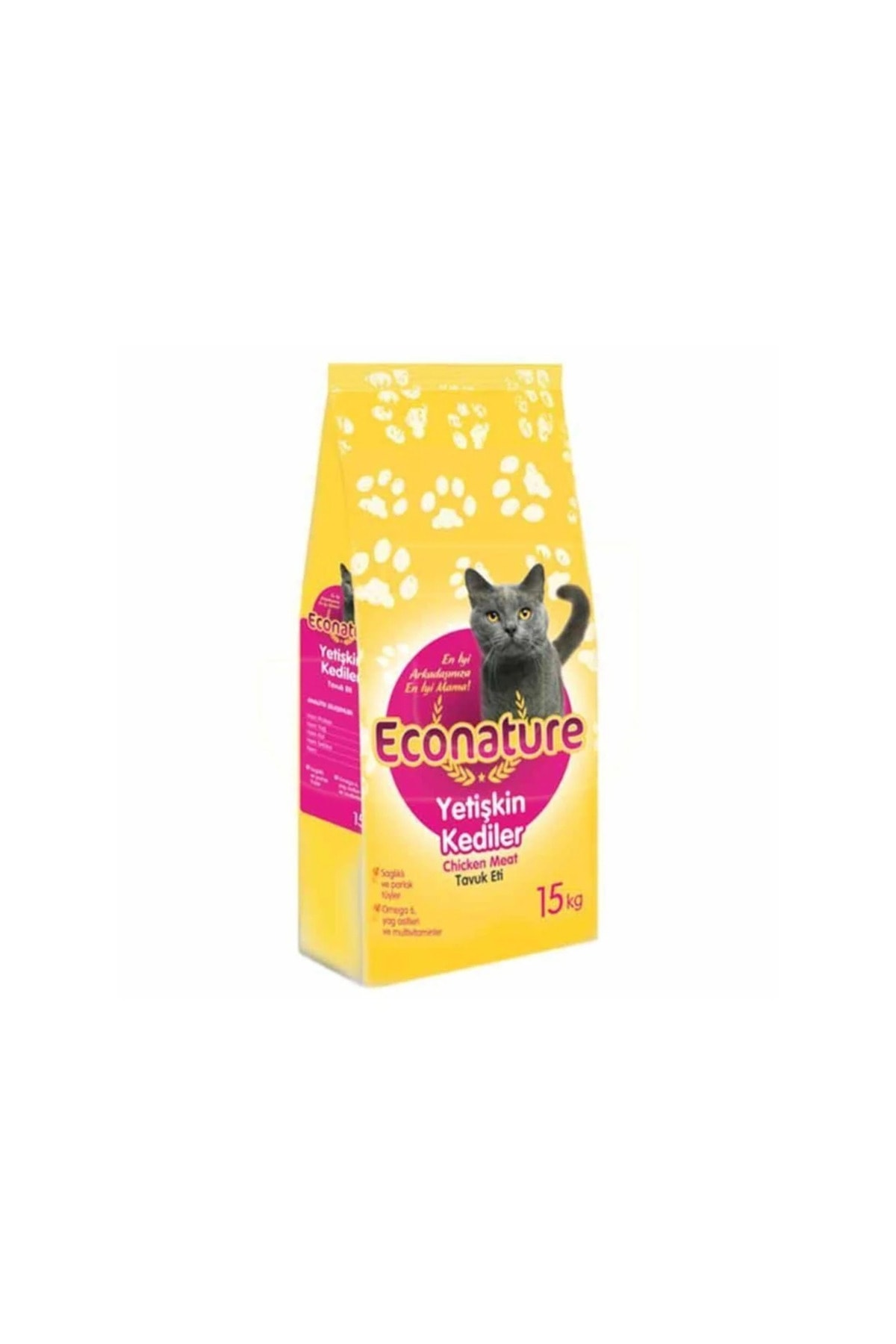 ECONATURE YETİŞKİN TAVUKLU KEDİ MAMASI 15 KG