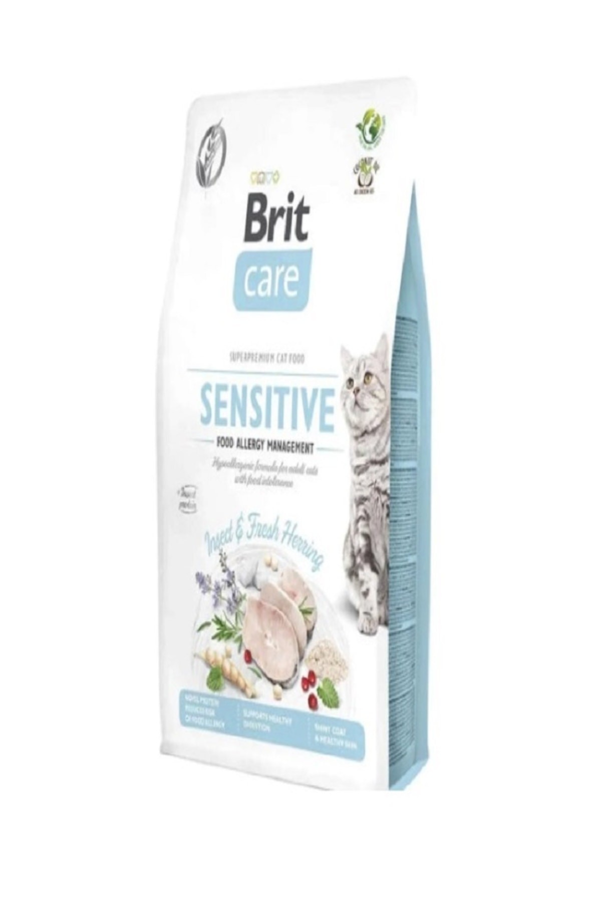 Brit Sensitive Hypoallergenic Böcek Ringa Balıklı Alerji Kontrolü Tahılsız Kedi Maması 7 Kg