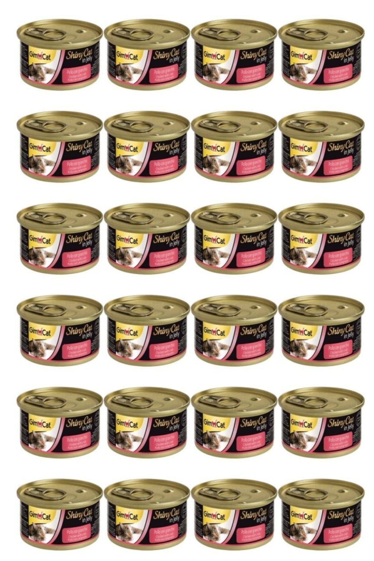 Gimcat Shinycat Tavuklu Yengeçli Konserve Kedi Maması 70 gr X 24 Adet
