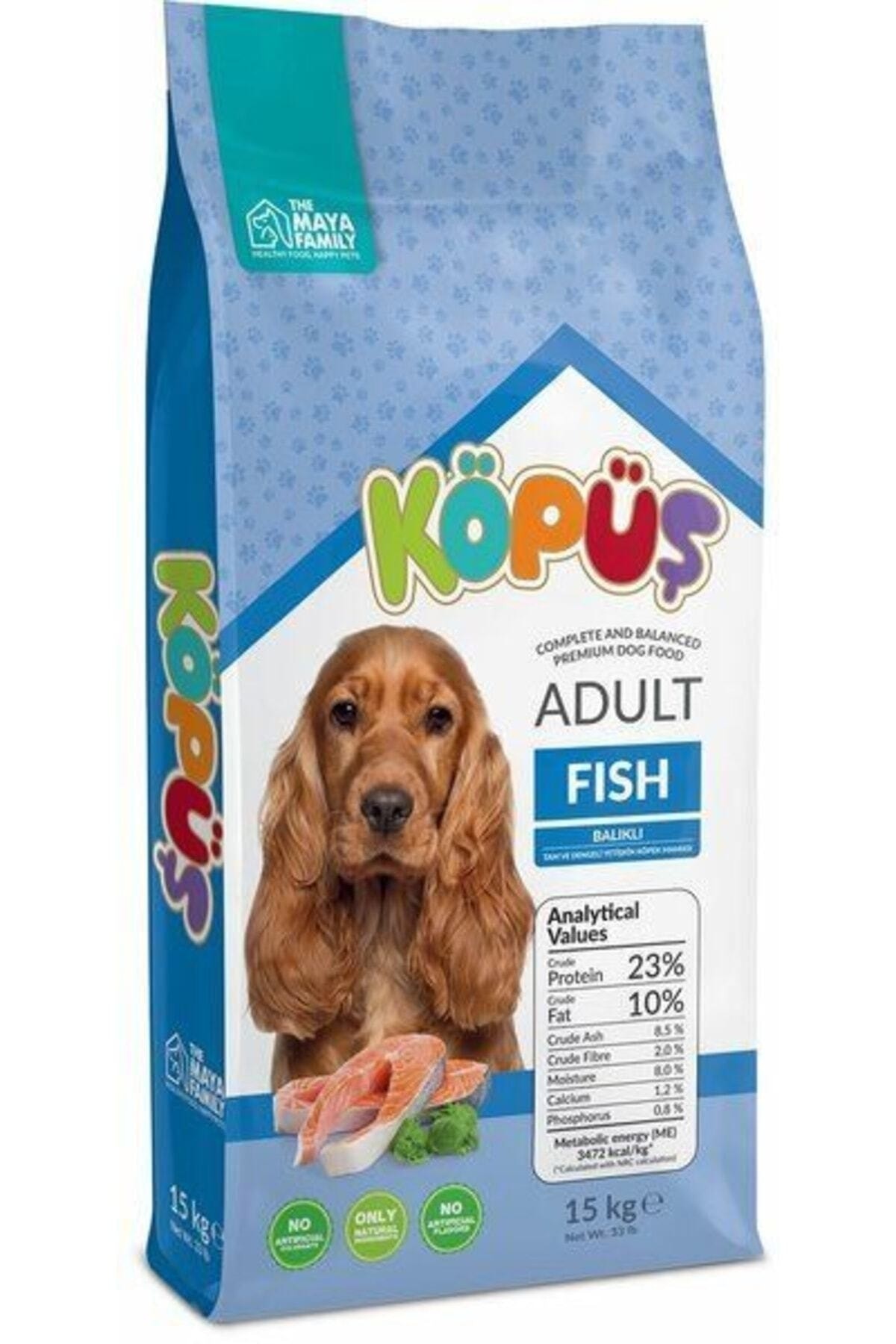 Köpüş Yetişkin Köpek Maması Balıklı 15 Kg