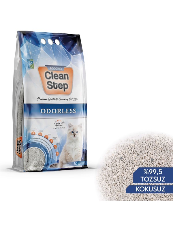 Jadawa Clean Step Kokusuz Ince Taneli Kedi Kumu 10 Lt