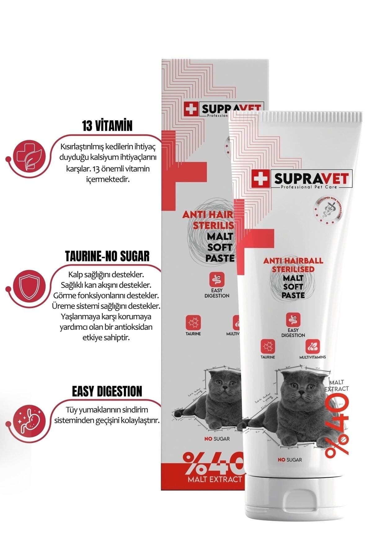 Supravet Kısırlaştırılmış Kediler Malt Macun 100 Gr