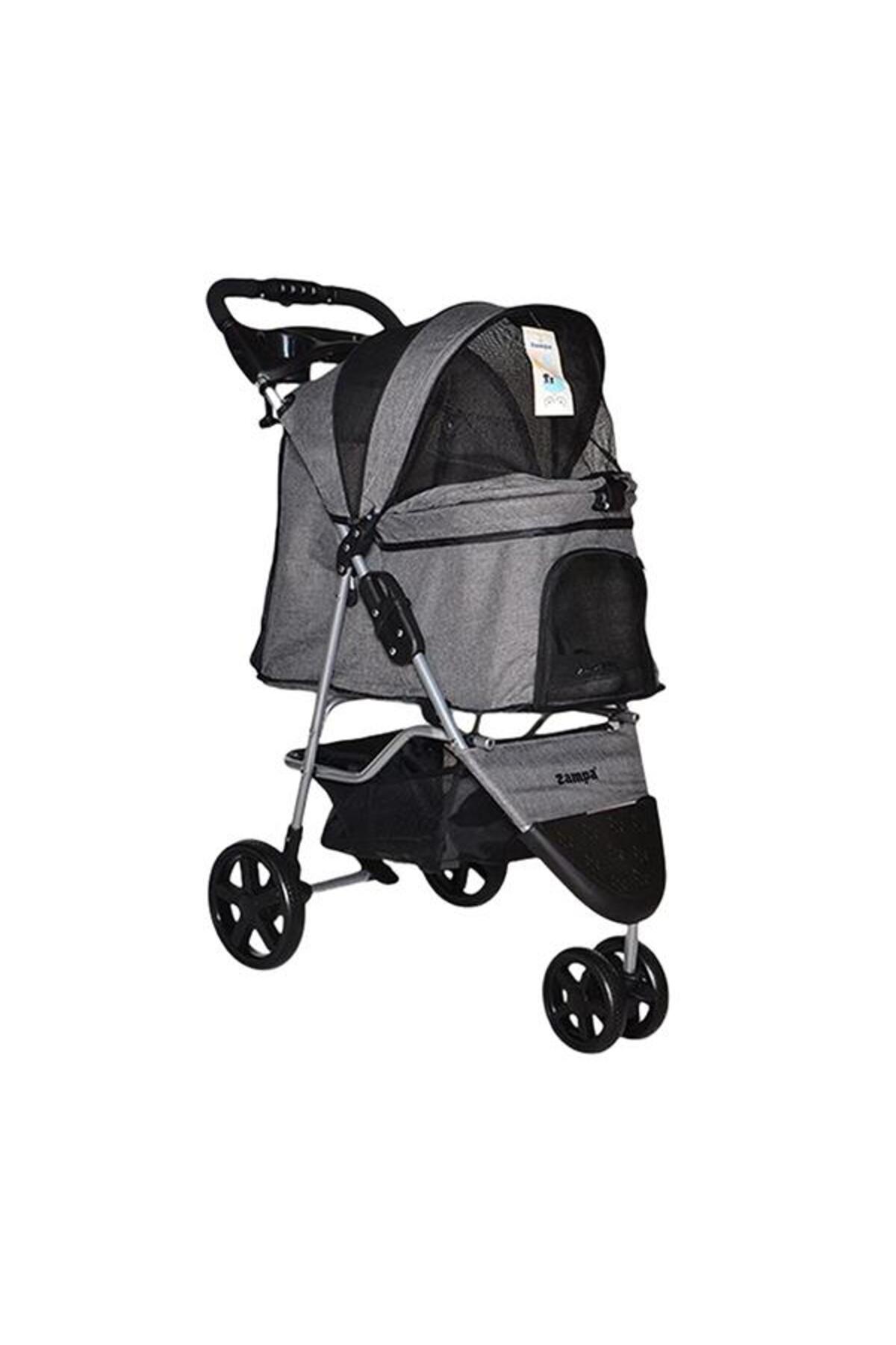 Zampa Triboro Kedi Köpek Puseti Gri 45x80x90cm