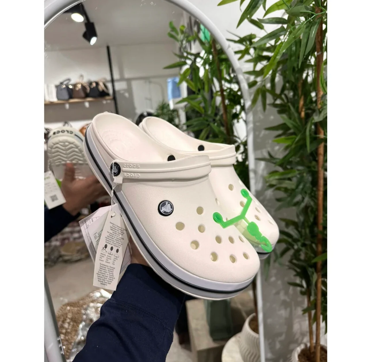 Crocs Terlik beyaz siyah klasik