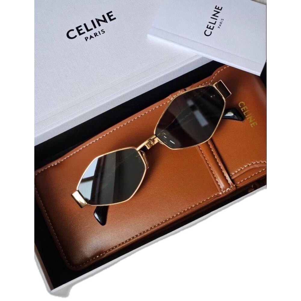 Celine Gözlük Gold Black ( ÇANTA HEDİYELİ)