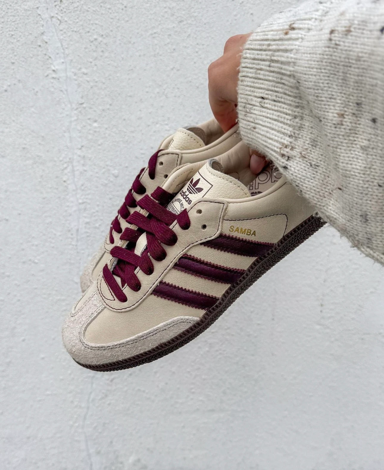 ADIDAS SAMBA OG "Wonder White Maroon