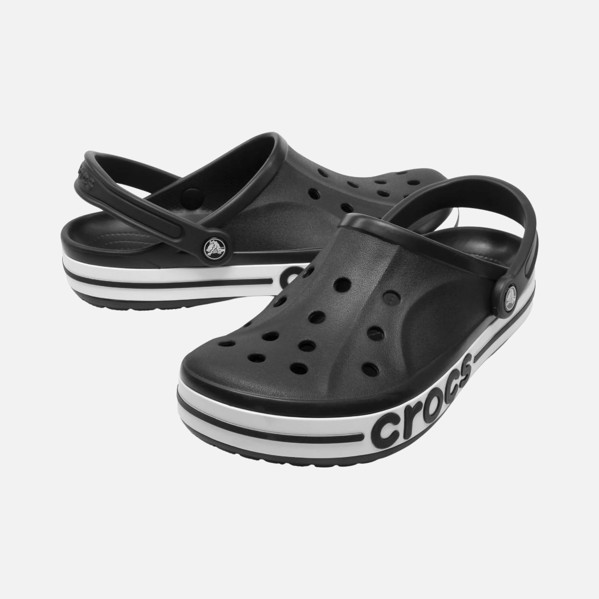 Crocs Bayaband Clog siyah yanı yazılı 