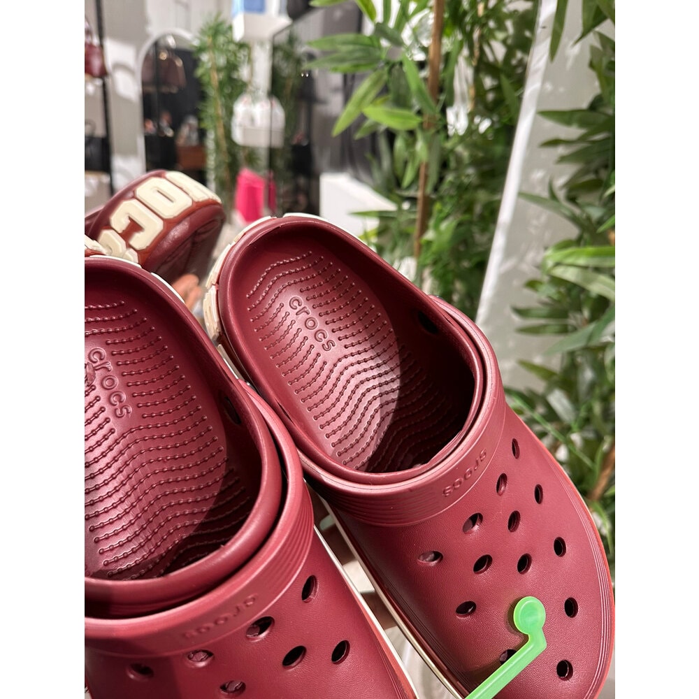 Crocs Terlik Bordo beyaz of cours yeni sezon