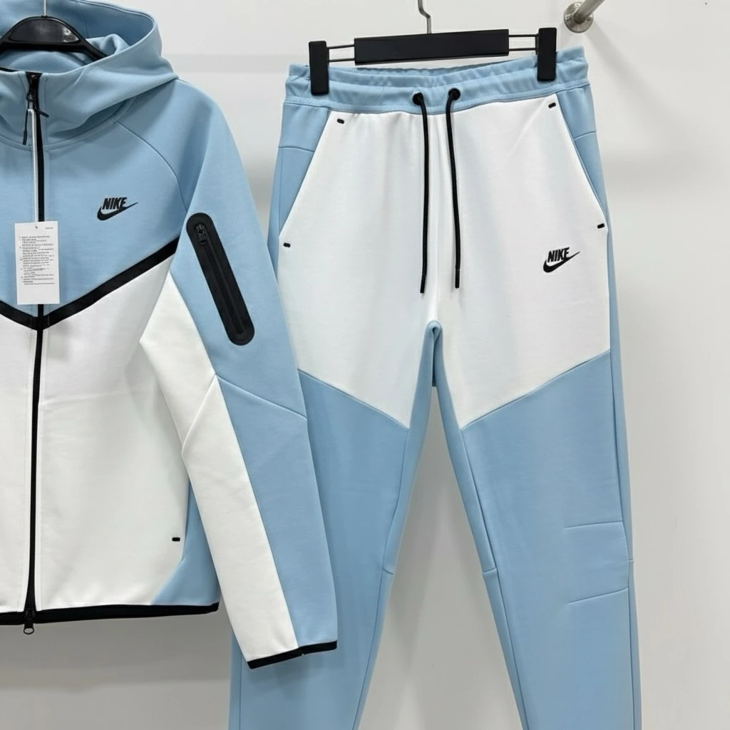 Nike Tech Fleece Fermuarlı Takım Baby Blue