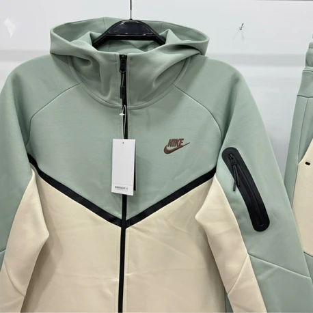 Nike Tech Fleece Fermuarlı  Takım Dusty Sage/Light