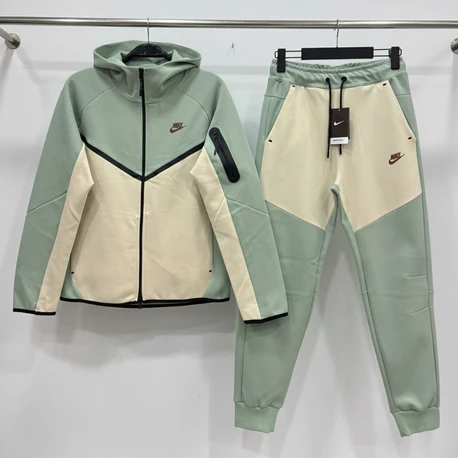 Nike Tech Fleece Fermuarlı  Takım Dusty Sage/Light