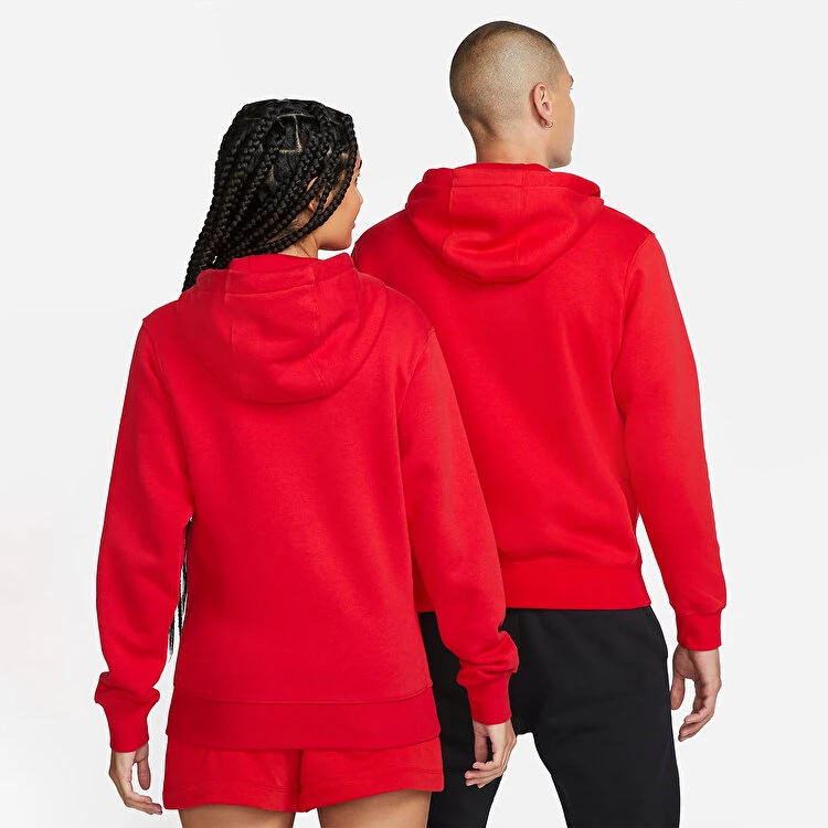 Nike Club Fleece Hırka Kırmızı