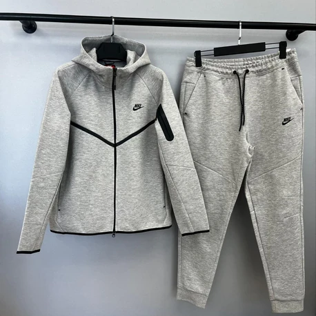 Nike Tech Fleece Fermuarlı Takım Gri
